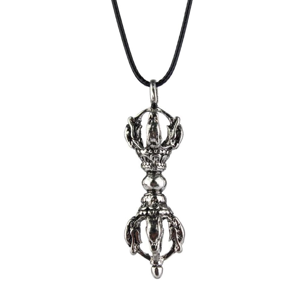 Dual Crown Men's Goth Necklace Pendant